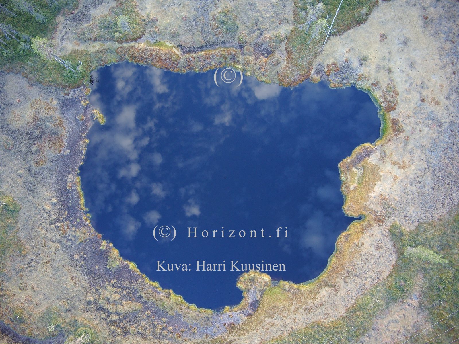 ilmakuva lampi kuusamo