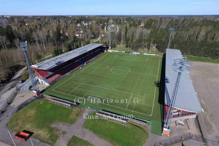 ilmakuva myyrmäen jalkapallostadion