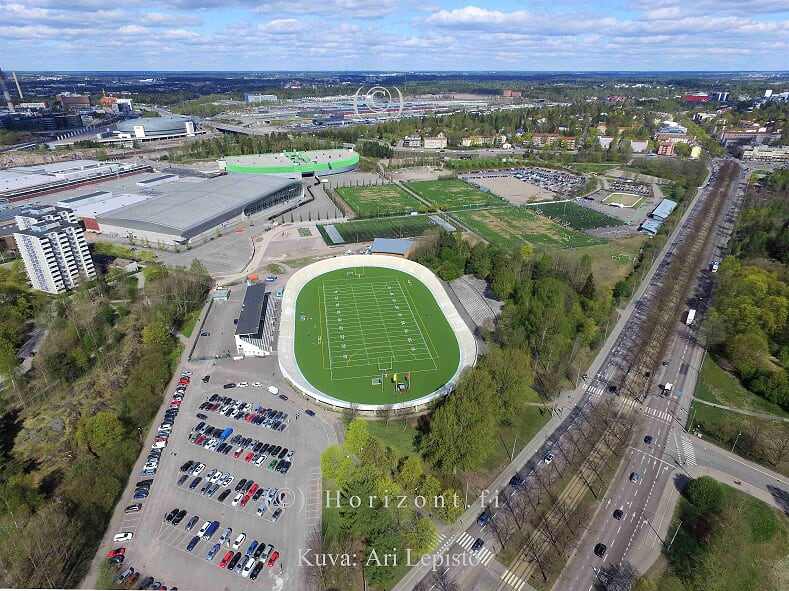 ilmakuva helsingin pyöräilystadion