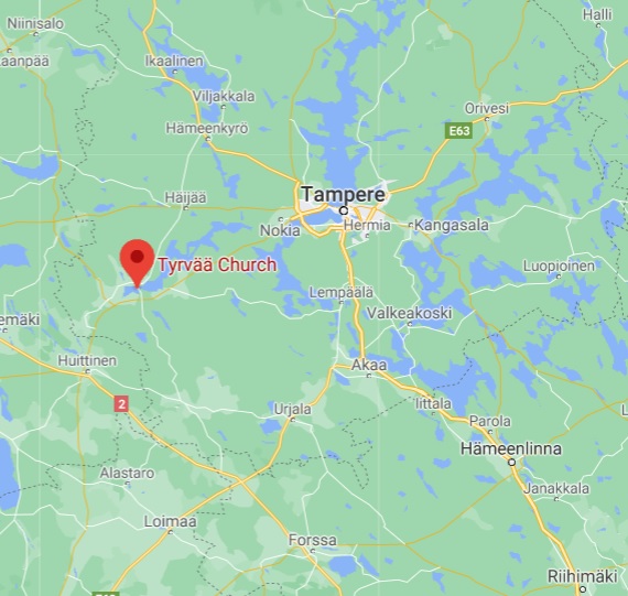 Ty Rv Map TYRVÄÄN KIRKKO – Sastamala, 7/2020 - HORIZONT – Ilmakuvaus